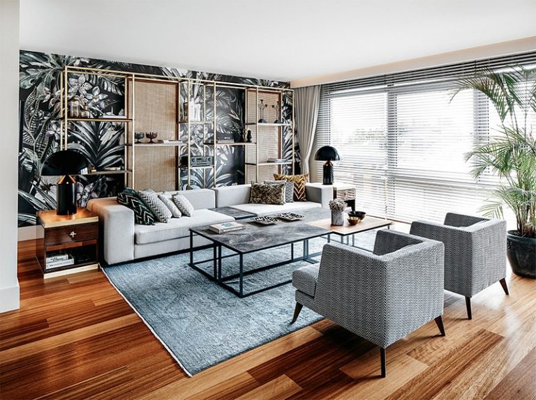 Penthouse Living Midcentury Modern Layout