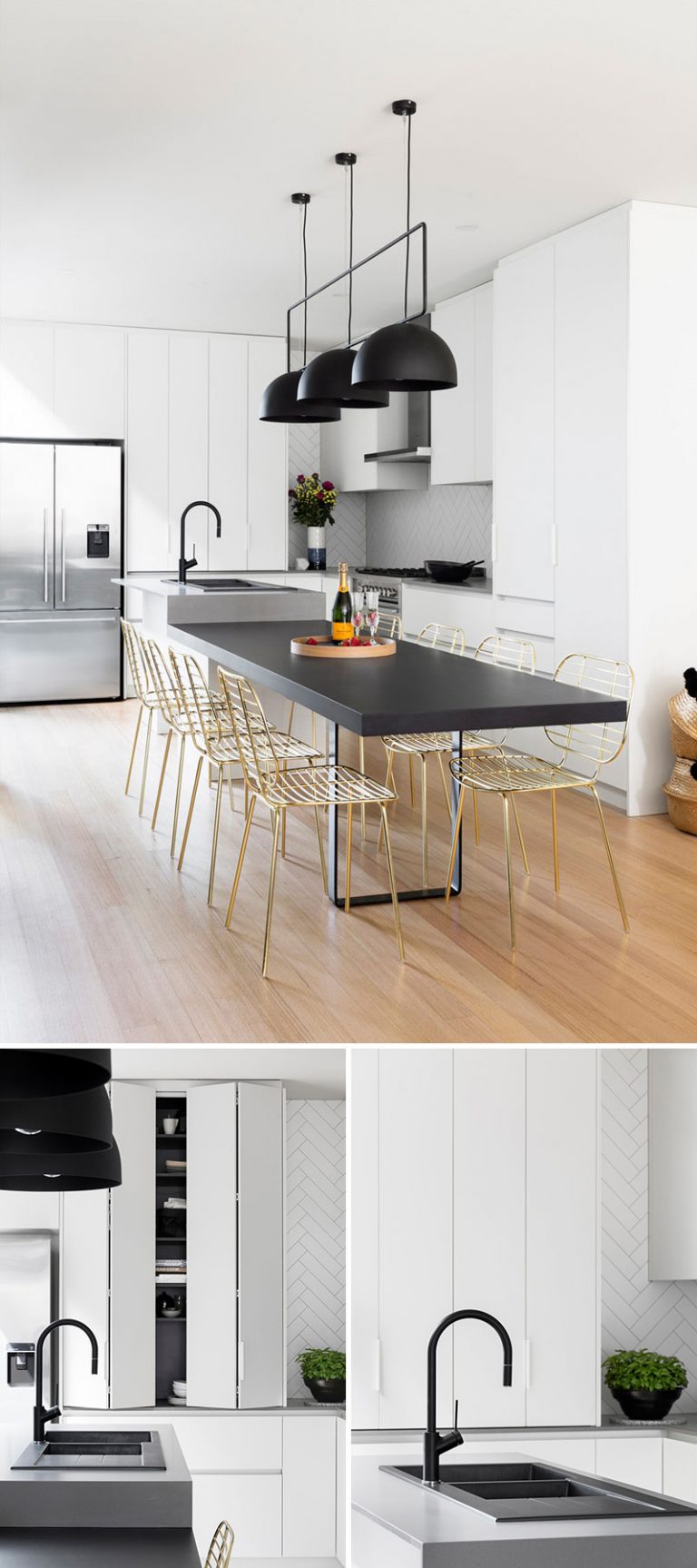 Room of the Week: A Kitchen Remodel Shining with Black and Gold