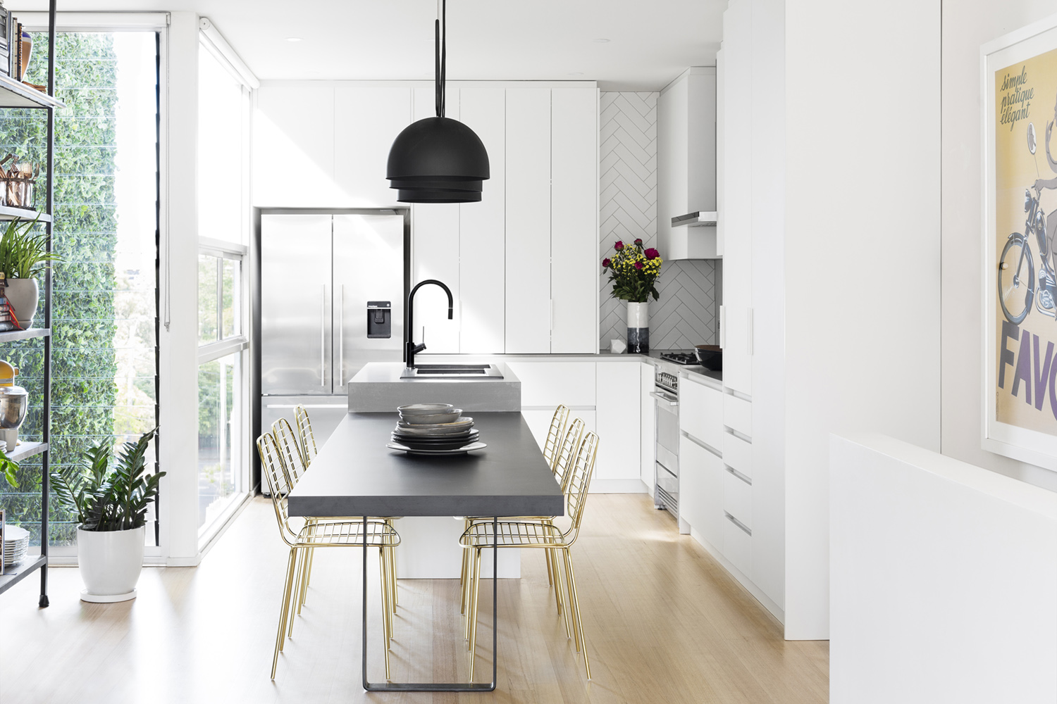 Room of the Week- A Kitchen Remodel Shining with Black and Gold