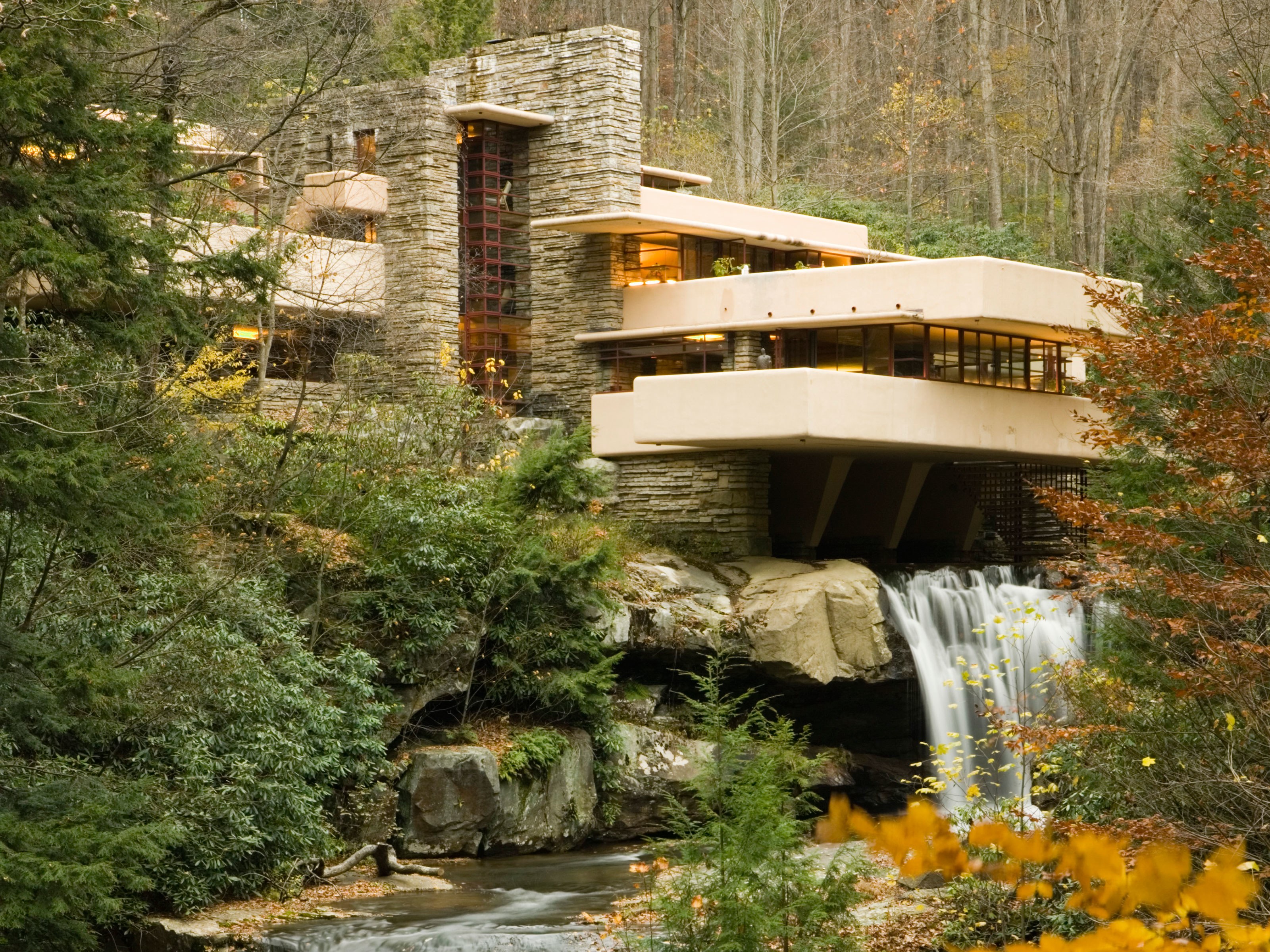 Mid Century Modern Icons Falling Water House By Frank Lloyd Wright