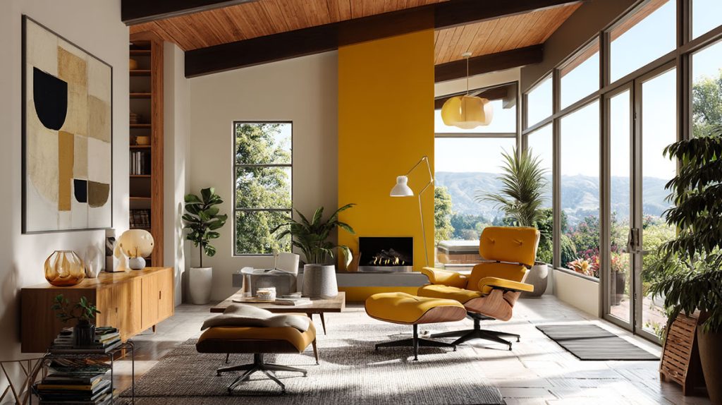 How to Decorate a Living Room with Mid-Century Luxury Design-1