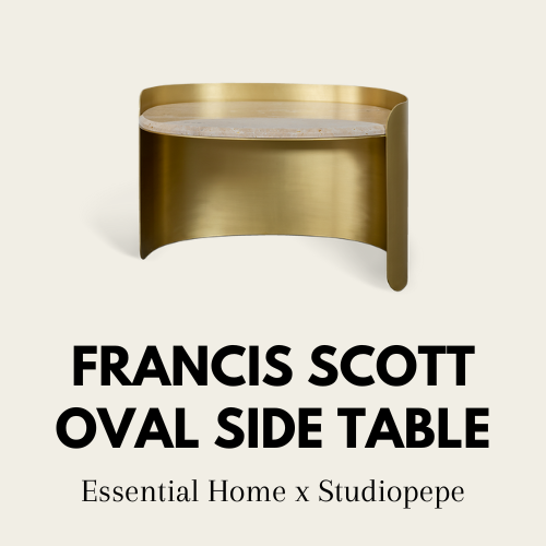 francis scott oval side table