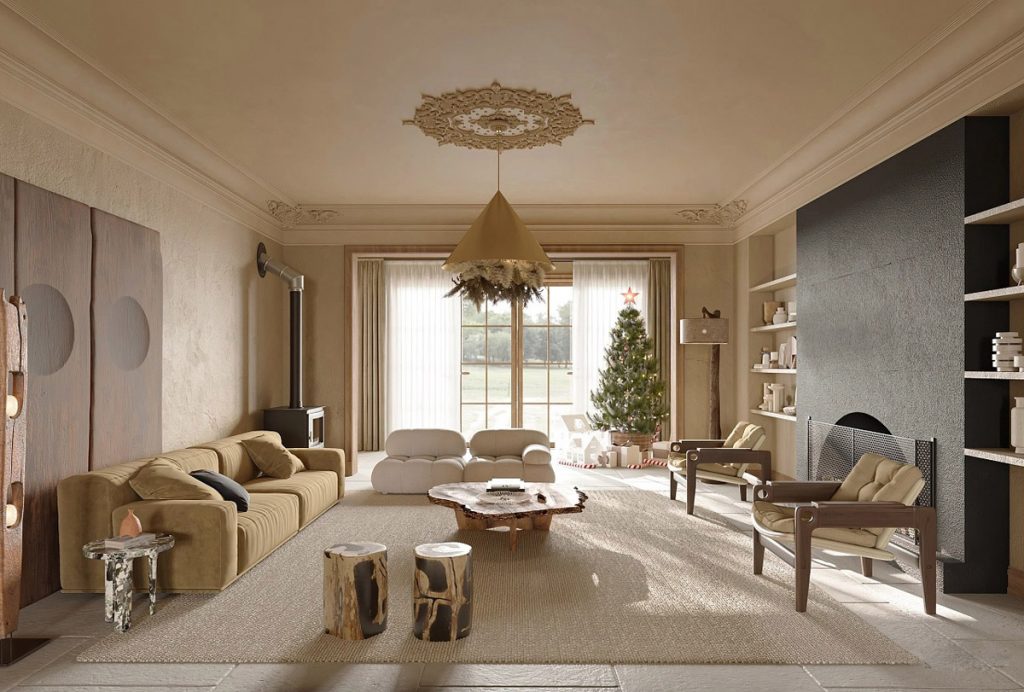 beige eclectic living room 1024x692