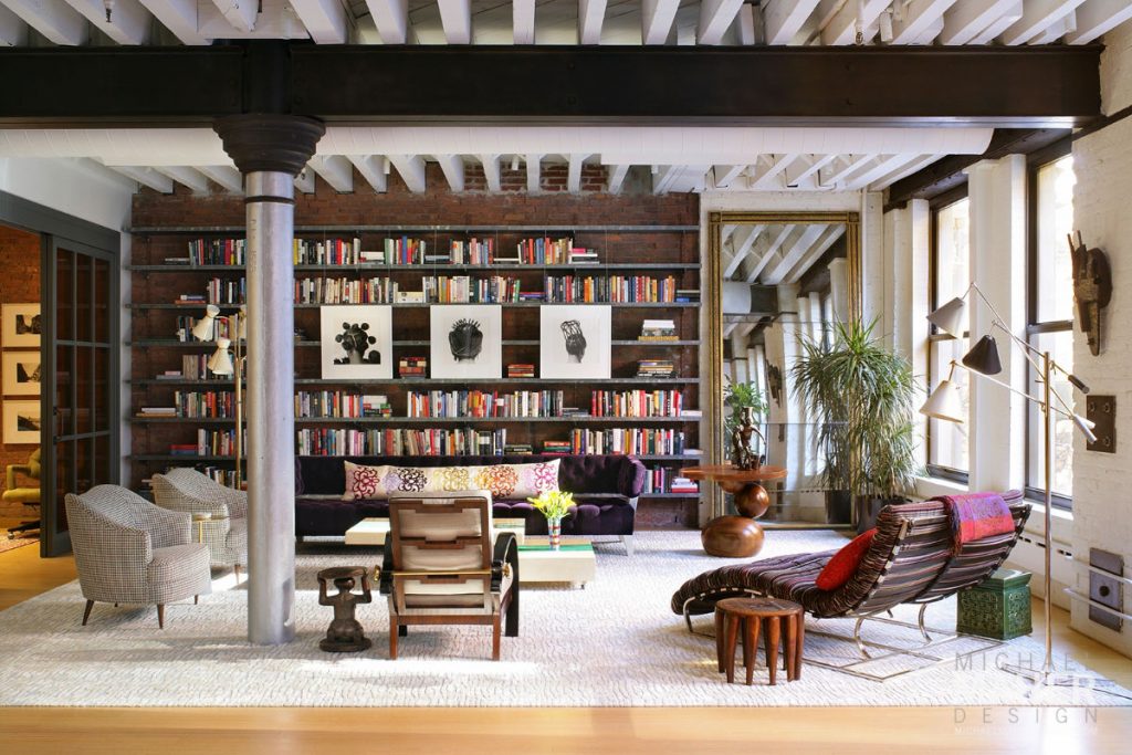 eclectic home library 1024x683