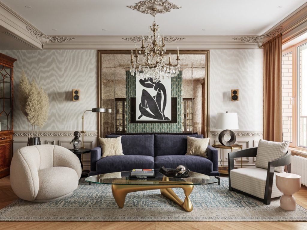 eclectic living room coffee table 1024x768