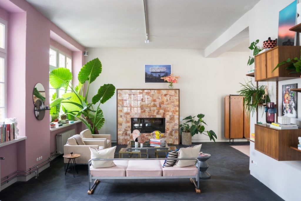 eclectic living room color schemes 1024x683