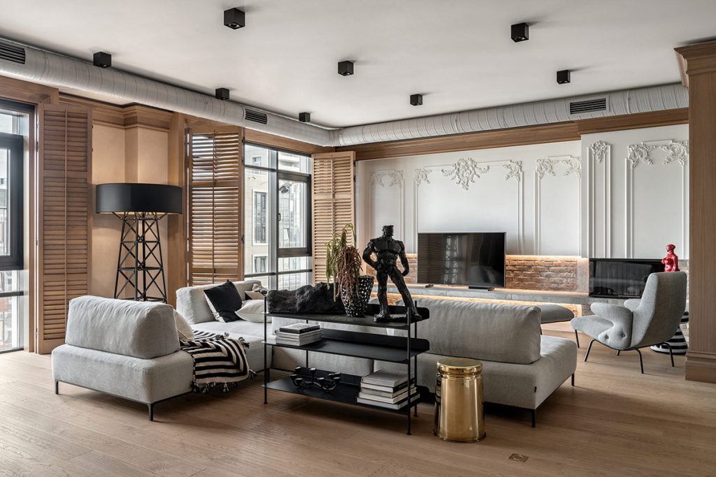 neoclassical eclectic living room 1024x683