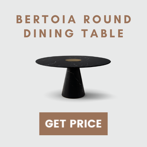 bertoia round dining table