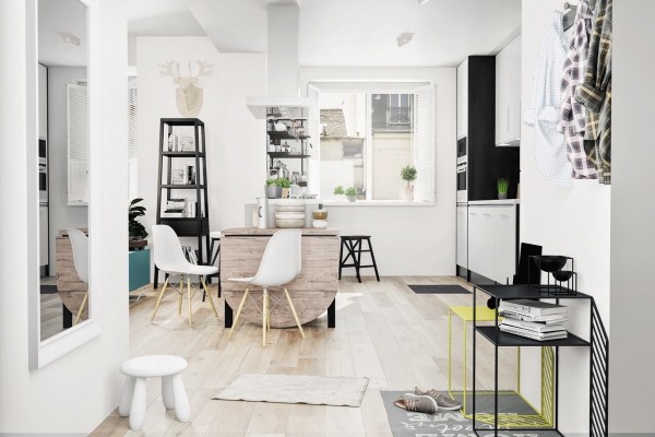 black and white scandinavian kitchen 600x400 1