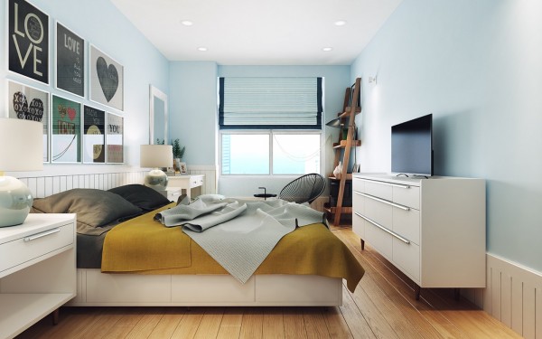 blue and yellow bedroom design 600x375 1