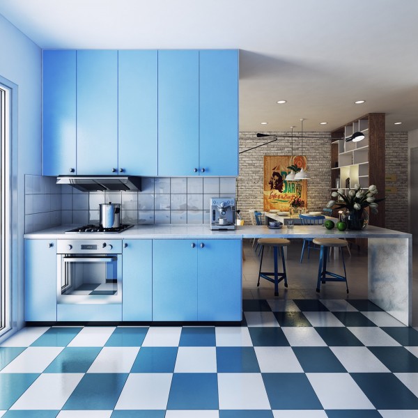 bright blue kitchen inspiration 600x600 1