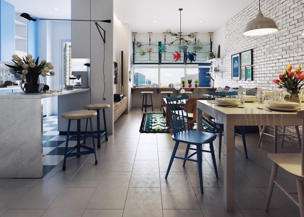 bright blue scandinavian home 600x429 1