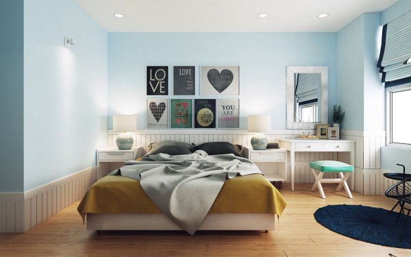 love themed nordic bedroom 600x375 1