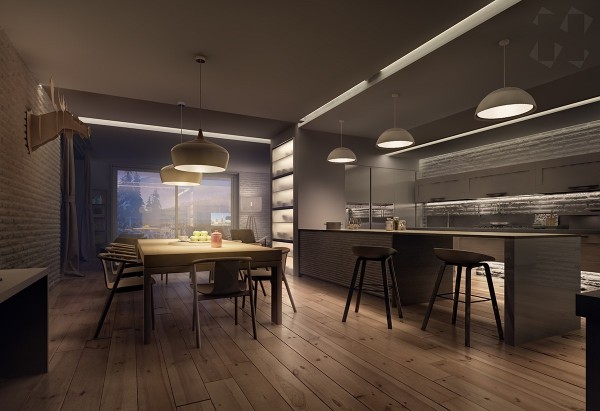 scandinavian homes at night 600x411 1