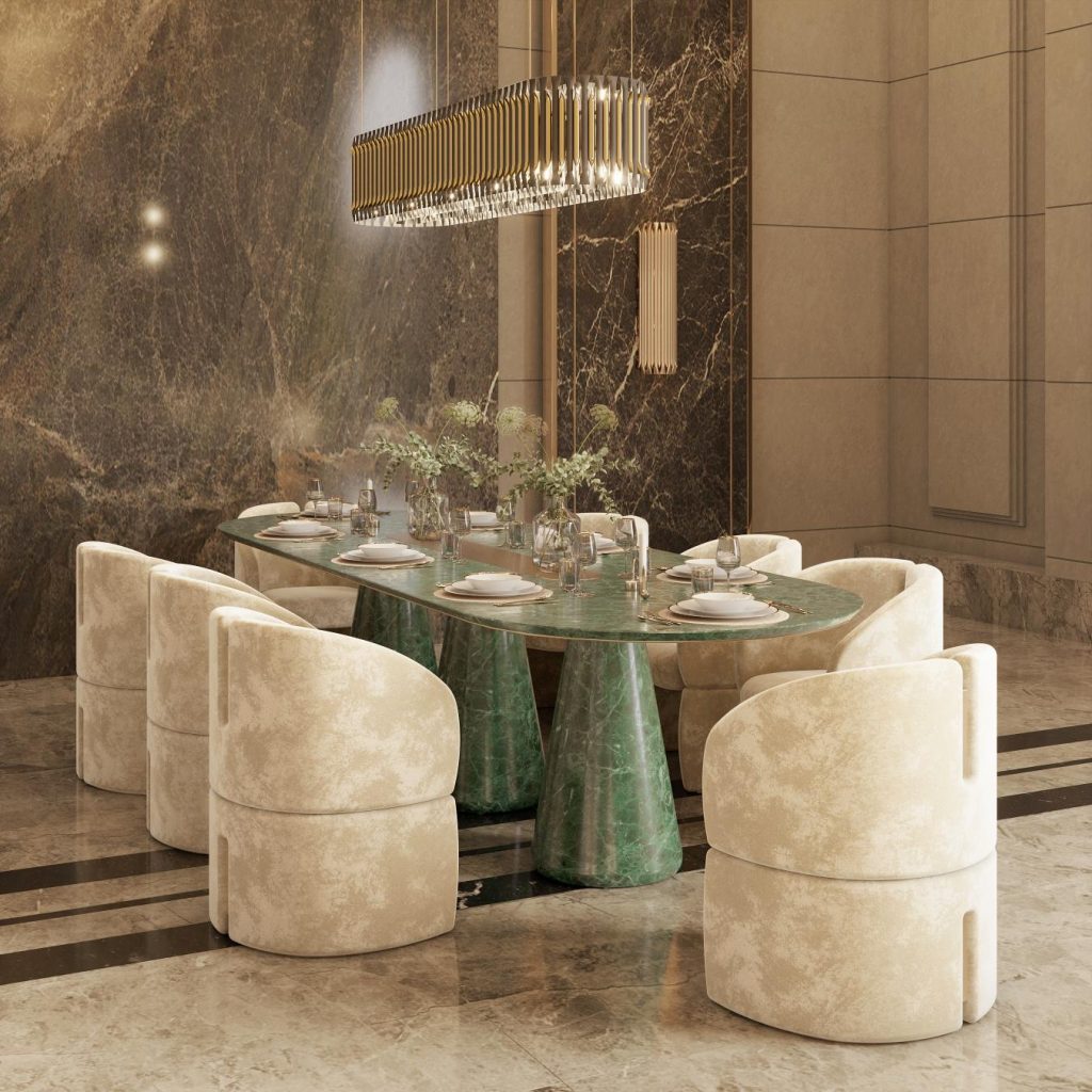 This Luxury Dining Room In An Opulent Home In Saudi Arabia Is A Dream Come True   dining room bertoia isadora matheny 4 1 1024x1024
